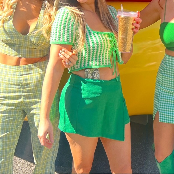 St Patrick’s / Mardi Gras Green Women's Skort - Picture 9 of 9